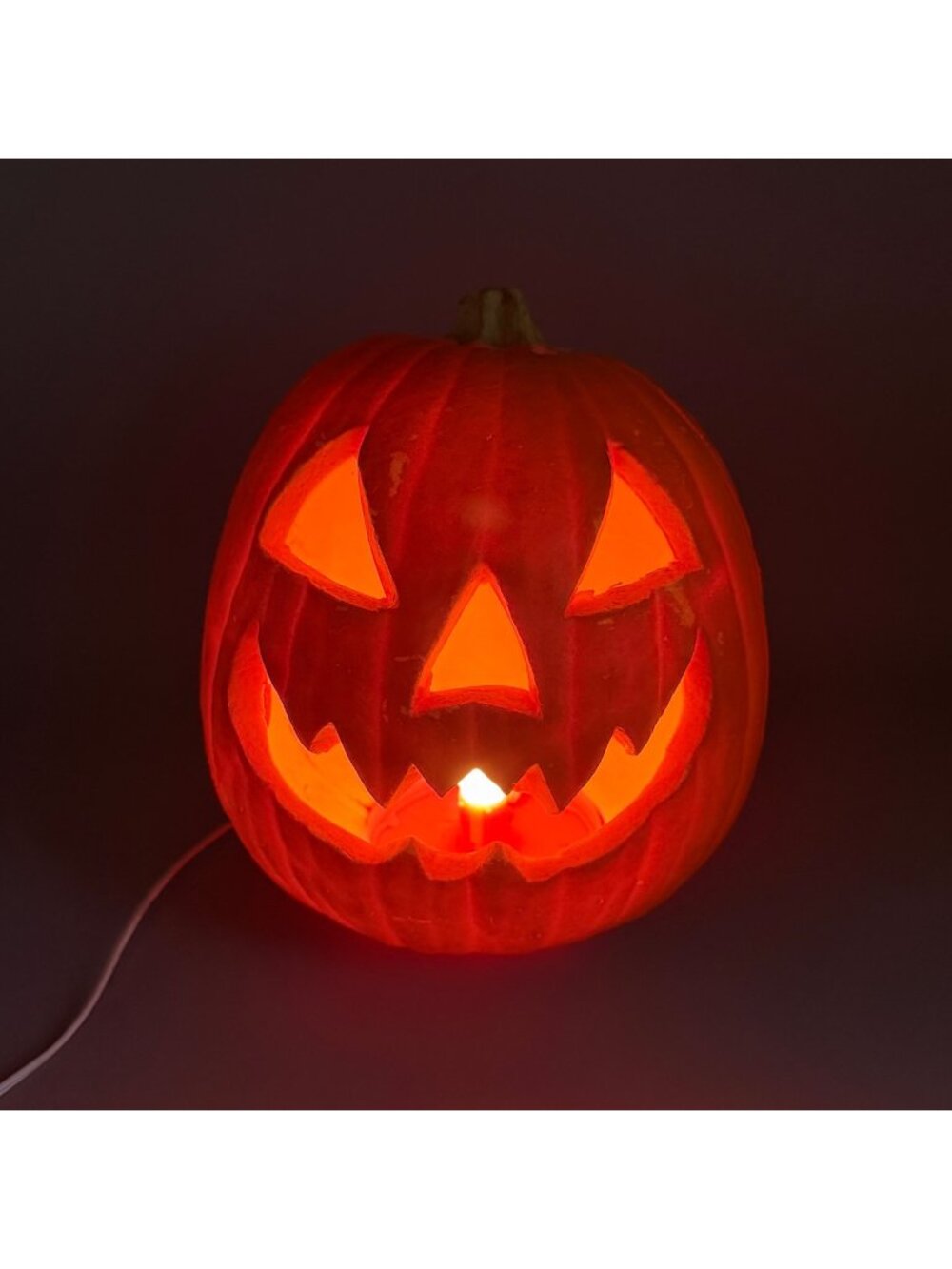 Vintage 1995 Trendmasters Light-Up Jack-O-Lantern Pumpkin Halloween Decoration